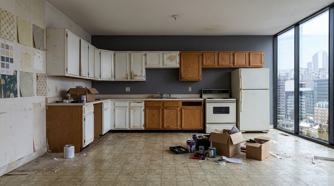 Kitchen before - empty space